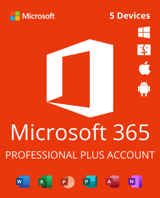 Account -Microsoft Office 365 Pro Plus 5 devices 100 Gb Onedrive